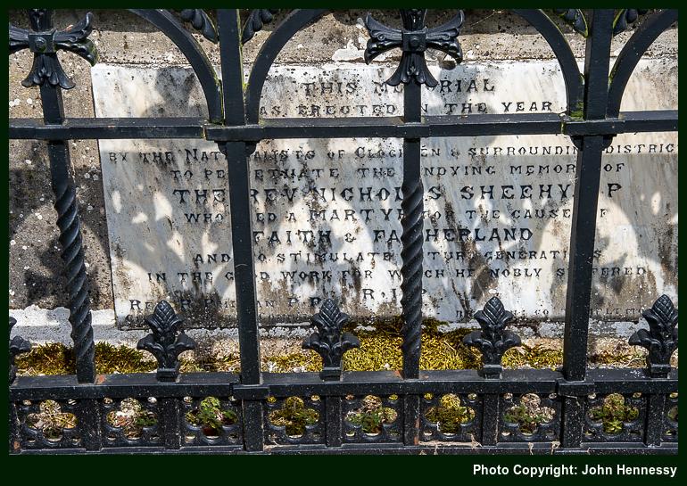 Plaque to Fr. Nicholas Sheehy, Shandrahan Cemetery, Clogheen, Co. Tipperary, Eire